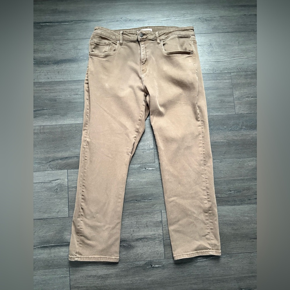 Warp & Weft Mens ORD Chicago Straight Jeans Brown Size 38x30 (actual inseam 28)